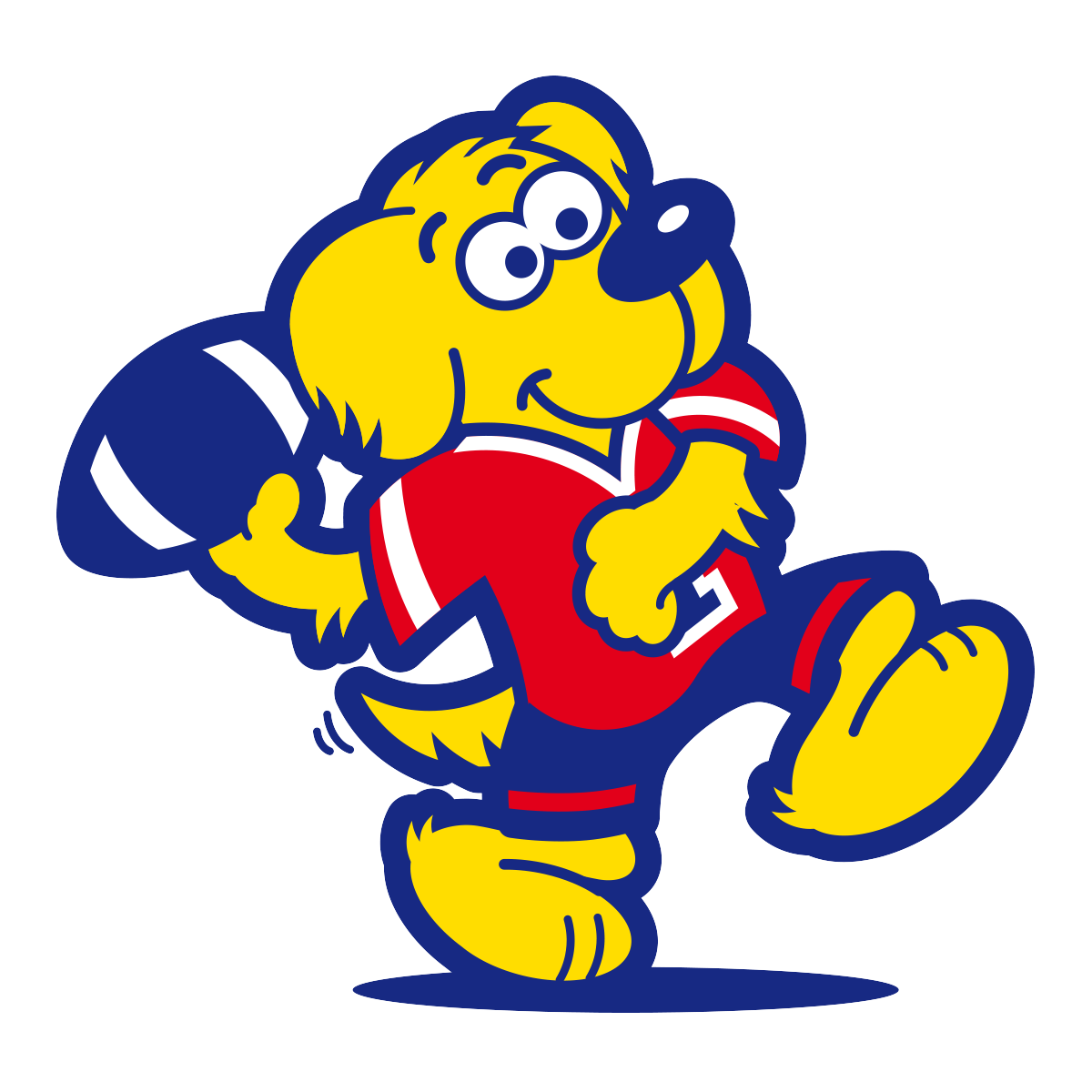 Huddle, the FootballTots mascot